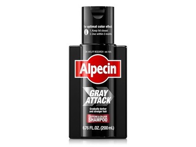 Alpecin Gray Attack Caffeine & Color Shampoo for Men 6.76 Fl Oz | Gradually Dark
