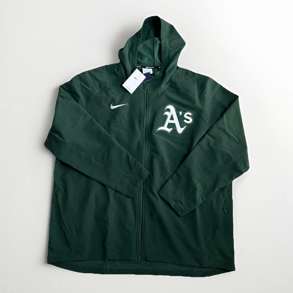 Oakland Athletics Colección Nike Performance Therma Raglán Cremallera Completa Sudadera con Capucha 3XL Foto 3 de 4