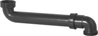 Rezyklat Raumspar-Ablaufbogen 1 1/2 Zoll - 300 Mm LäNge - ZwischenstüCk FüR SpüL