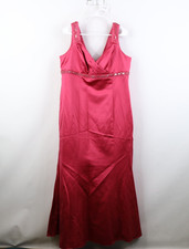 Davids Bridal Womens 18 Distressed Mother of Bride Bridesmaid Beaded Dress Pink