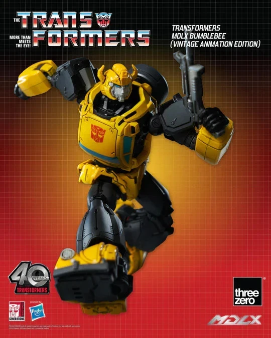ThreeZero Transformers Bumblebee Vintage Animation MDLX Scale Figure - Image 3 of 3