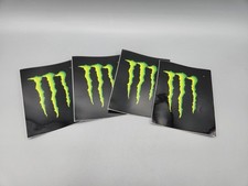 MONSTER Energy 3  x4  Sticker Green Logo Decal Sticker 4 pack