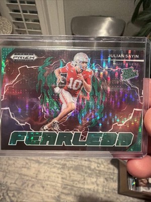  JULIAN SAYIN 2025 Prizm Draft Picks Fearless Red Flash Prizm # d /49 SP RC