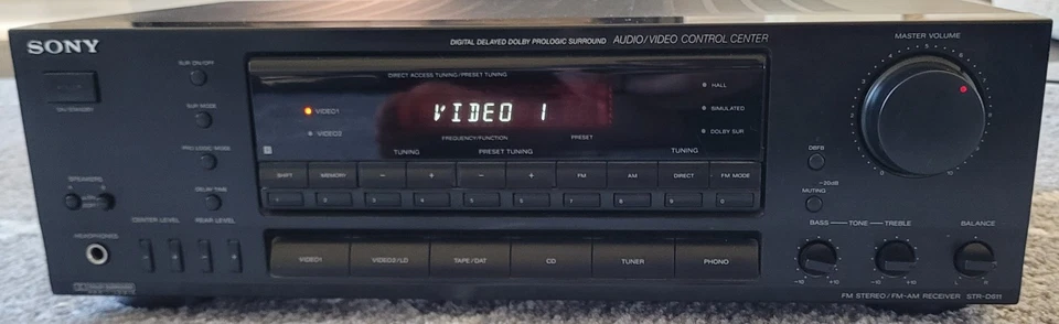 Sony STR-D611 AV Receiver HiFi Dolby Pro Logic 5.1 AM/FM No Remote Tested Works - Image 3 of 4