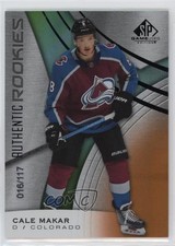 2019-20 SP Game Used Authentic Rookies Orange Rainbow 16/117 Cale Makar #184 f3p