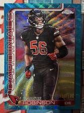 2025 Topps Chrome - Darius Robinson #9 - Aqua Wave Refractor - #/199- Cardinals