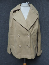 Just Fab Classic Pea Coat Camel Uk M Ln029 Qq 04