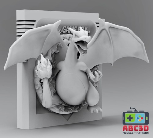 3d Gameboy Cartridge Pokémon Red Charizard - Unique Fan Art Display - Bild 5 von 7