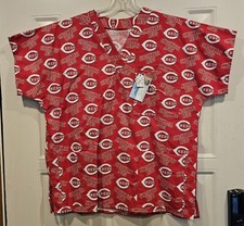 Cincinnati Reds Scrub Top Small Butterick B4946 Homemade NEW 