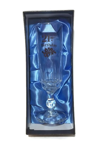 21st Birthday Champagne Flute Wine Glass Gift Ideas Boxed Celebrity Fiesta Glass - Picture 4 of 10