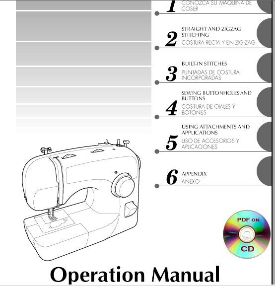 Brother XL2600i Instruction Manual Guide PDF on CD or DWNLD - FREE