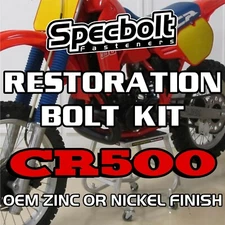 Specbolt Fasteners Restoration Bolt Kit For Honda CR500 84-01 in Nickel or Zinc
