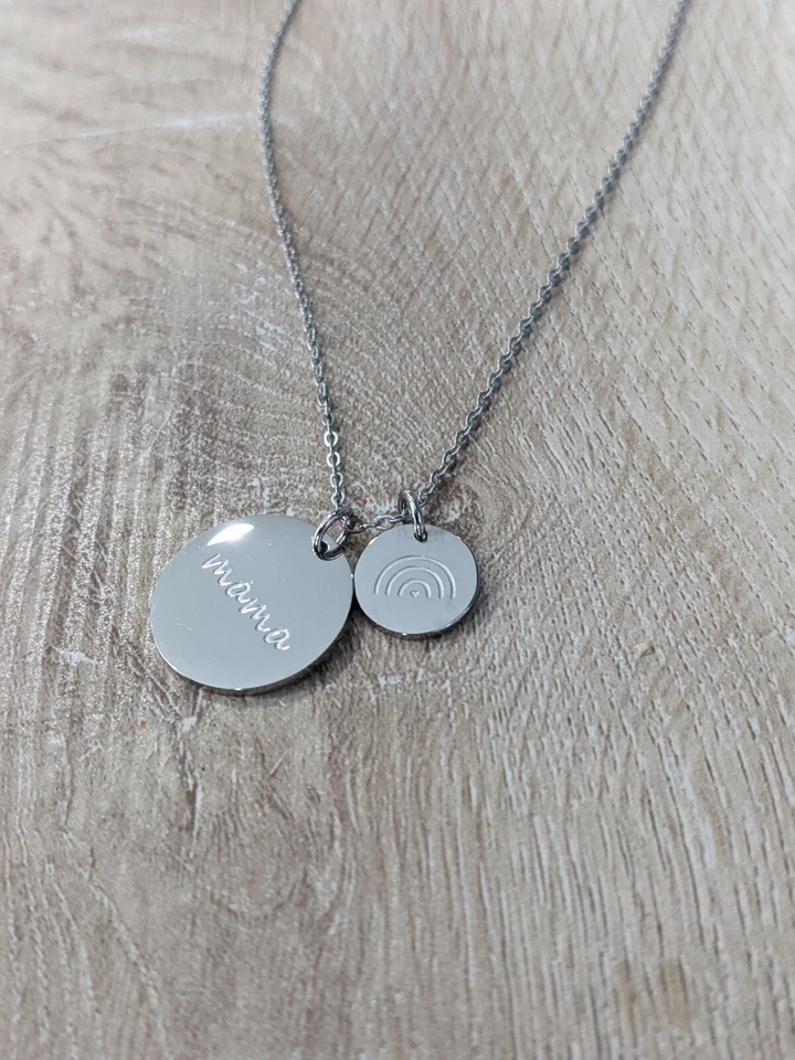 Colar pingente arco-íris mãe - bebê arco-íris - bebês arco-íris - Imagem 4 de 4