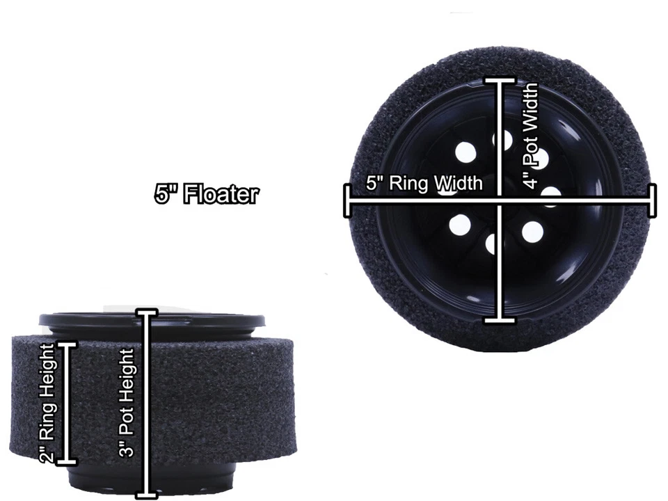 Maceta de estanque de isla flotante de riego automático jardín de agua - 6 TAMAÑOS (¡INCLUYE TIERRA!) Foto 3 de 4