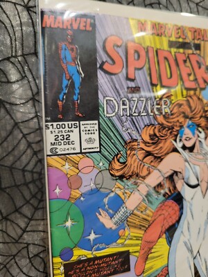 1989 Marvel Tales Spider-Man Dazzler Key #232 Todd McFarlane Cover