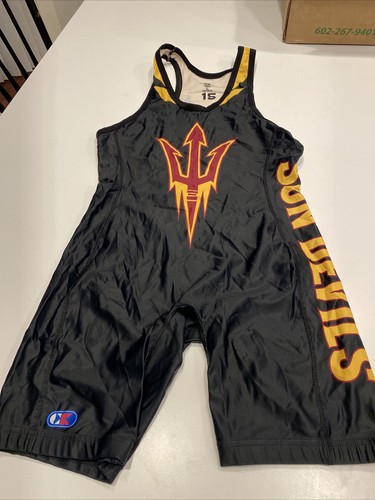 Game Worn Used Arizona State Sun Devils Wrestling Singlet Cliff Keen ...