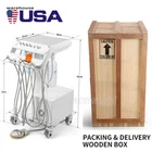 Dental Portable Delivery Unit Air Compressor Scaler Curing Light Rolling Trolley