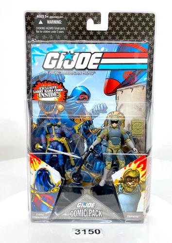 GI Joe 25th Anniversary Comic Pack COBRA COMMANDER & TRIPWIRE Action Figure 1988