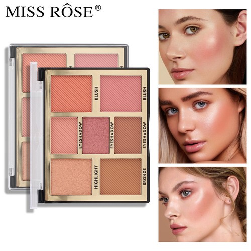 MultI Use Face Highlighter Palette Eyeshadow Highlight Bronze Matte Blush Pallet