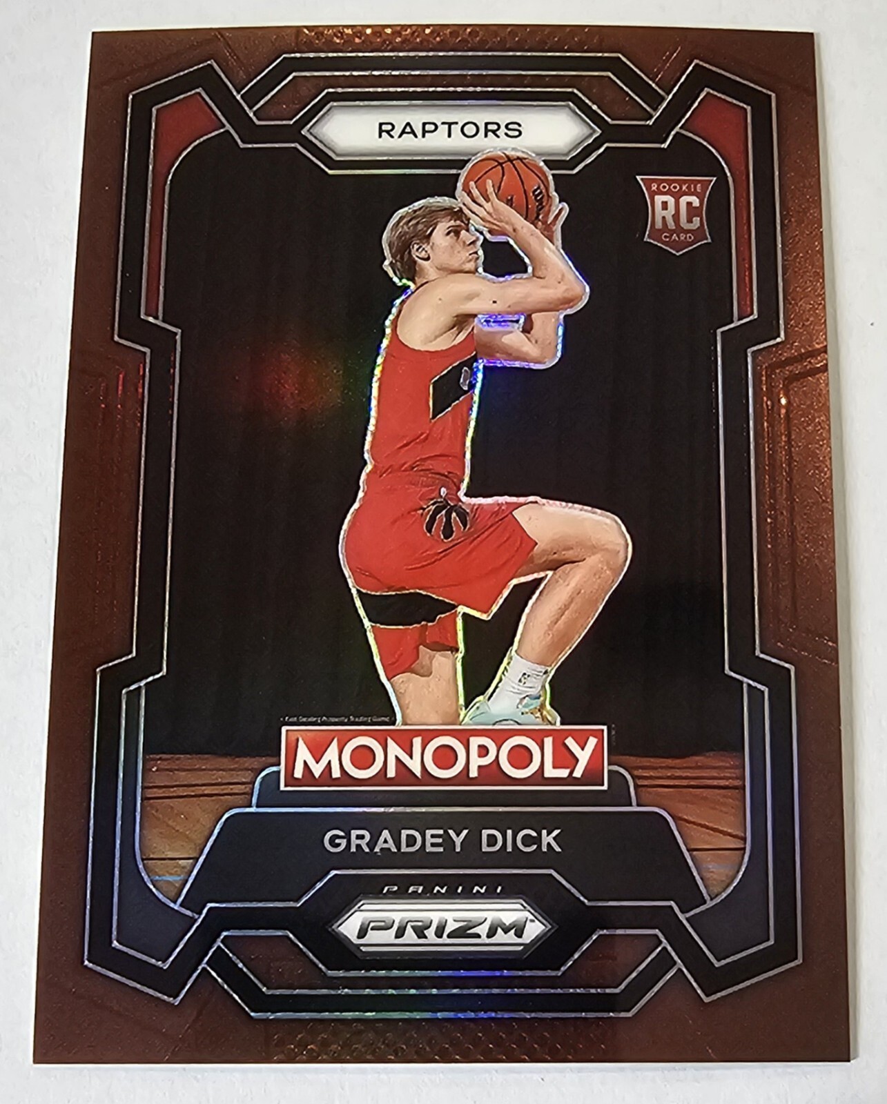 2023-24 Monopoly Prizm GRADEY DICK Brown Prizm /249 Rookie RC Toronto Raptors 84