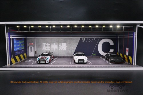 G-FANS 1:64 Garage Diorama Model With LED lights Parking lot /Spoon 2024 USA - Picture 7 of 13