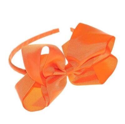 RIVIERA Girls' Orange Large Bow Headband NWT