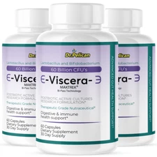 Viscera- Digestive Support- 3 Bottles- 180 Capsules