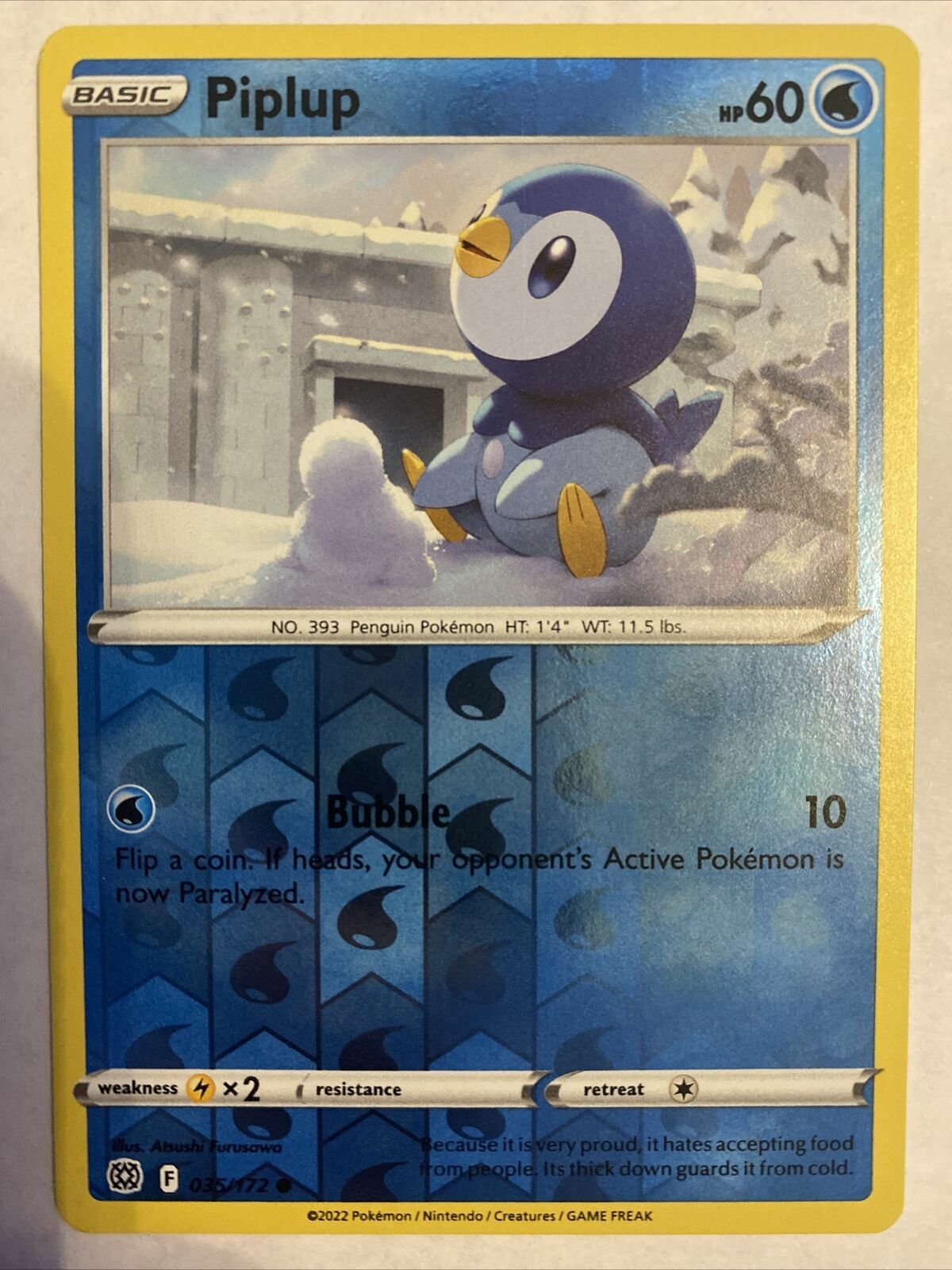 Pokemon - Piplup - 035/172 - Reverse Holo - Brilliant Stars - NM/M - New |  eBay