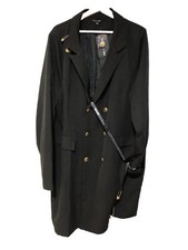 Fashion Nova Away On Business Blazer Black Dress Double Breasted Gold Details 3X