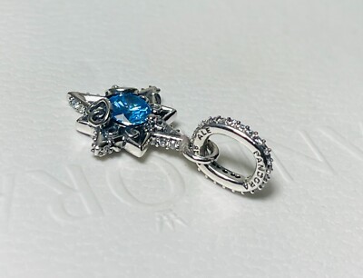 Disney Cinderella Blue Magic Star Pandora Charm Pendent & Bracelet Christmas