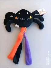 Zanies Squeaky Halloween Dog Puppy  Spider Tassel Tug Play Toy 