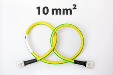 Erdungskabel H07V-K grün/gelb 10 mm2 qmm fertig verpresst 0,1 bis 20 Meter lang