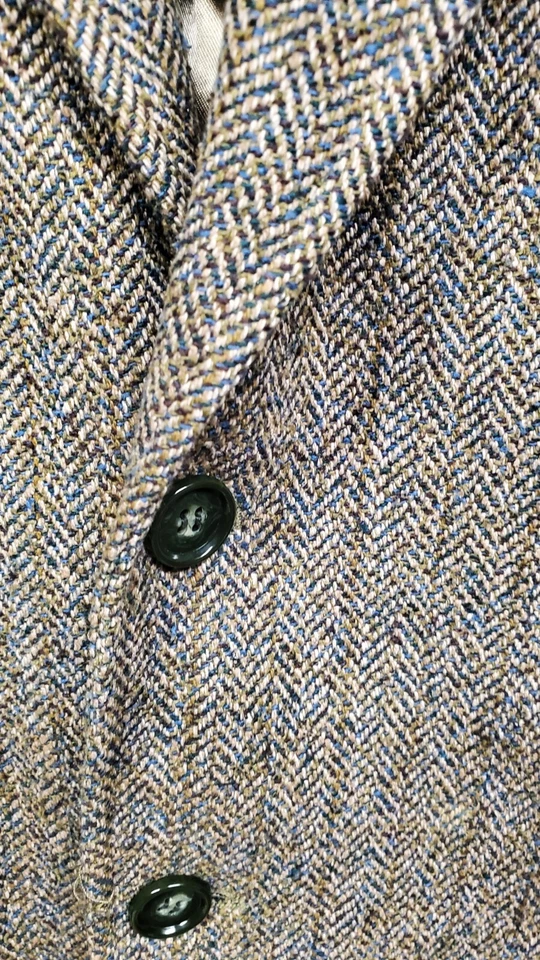 Abrigo deportivo The Territory Ahead 3 botones informal 100 % seda chaqueta M traje de tweed Foto 4 de 4