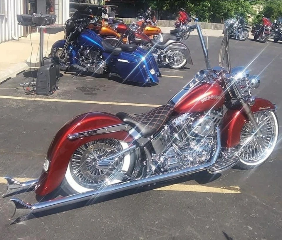Harley Davidson Softail Classic Heritage Cholo 6" Stretched Rear Fender 9” Wide - Image 4 of 4