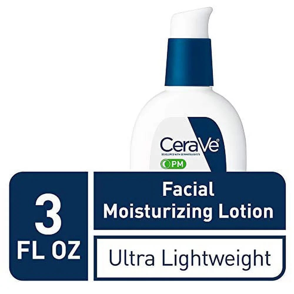 CeraVe PM Facial Moisturizing Lotion Night Cream with Hyaluronic Acid