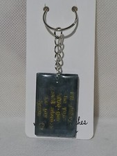 Handmade Resin Keyring, Father's Day, Rectangle, Split Ring