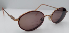 Vintage L'AMY L'accent 208 Bronze Oval Metal Sunglasses Japan FRAMES ONLY