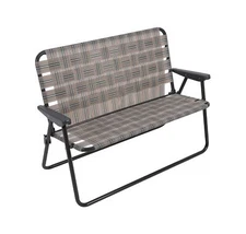 CAMP&GO 16.5" High Seat Outdoor Double Wide Loveseat Web Folding Camping Chai...