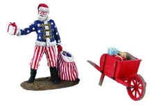 W. Britain #31249 "Civil War Santa" Santa with Wheelbarrow and Gifts Limited Ed.