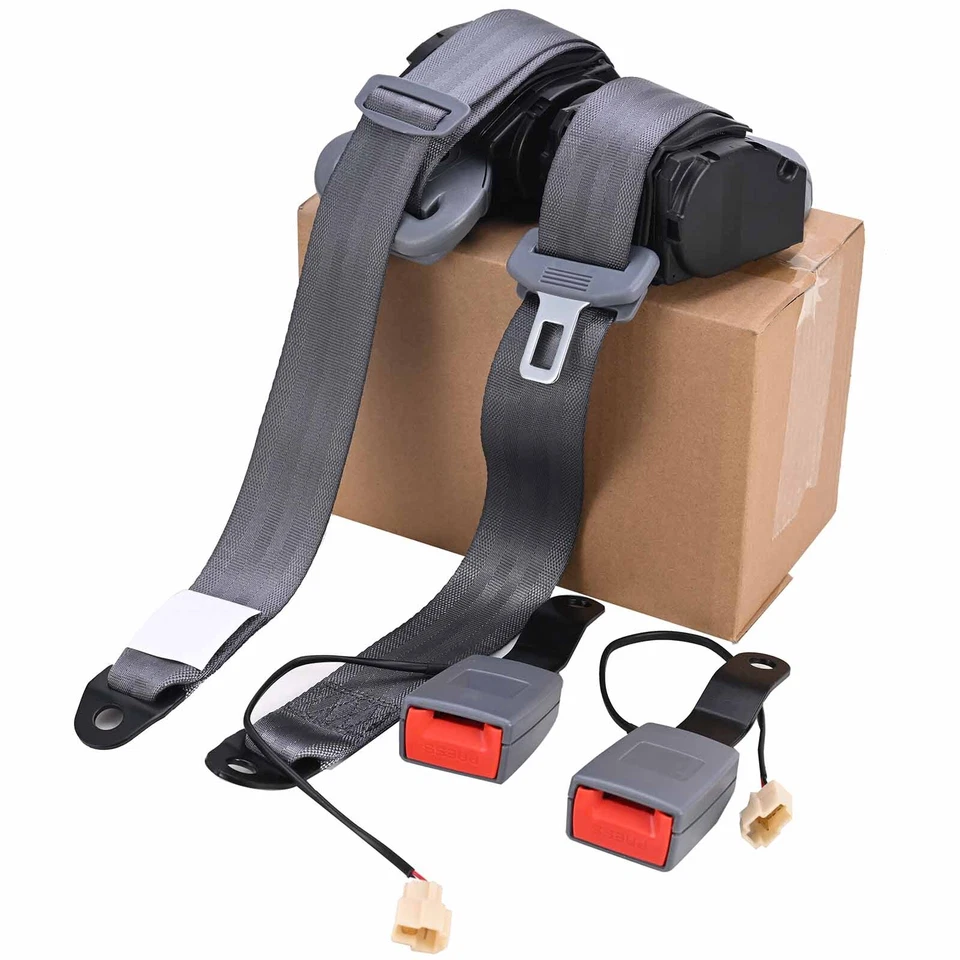 2pcs For Fxd Car Cars 3 Point Harness Replace Belt Seat Belt Lap Strap Gray Foto 2 de 4