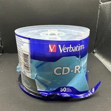 50 VERBATIM Blank 52X CD-R CDR Branded Logo 700MB Media Disc MISSING 1 Disc