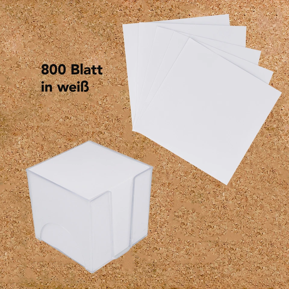 Westcott Notizzettel weiß 800 Blatt in Zettelbox, Notizblock mit 9 x 9 cm Papier - Bild 2 von 4
