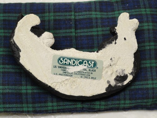 Figurine Sandicast Kitty Cat "Lil Snoozers" Chopstick 1992 Miniature w/ Pillow - 第 11/11 張圖片