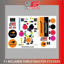 Thrustmaster McLaren F1 Add-On Wheel Stickers for Car Simulator