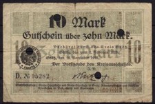 [13654] - NOTGELD GRAETZ (dziś: Grodzisk Wielkopolski), powiat, 10 Mk, 10.11.191
