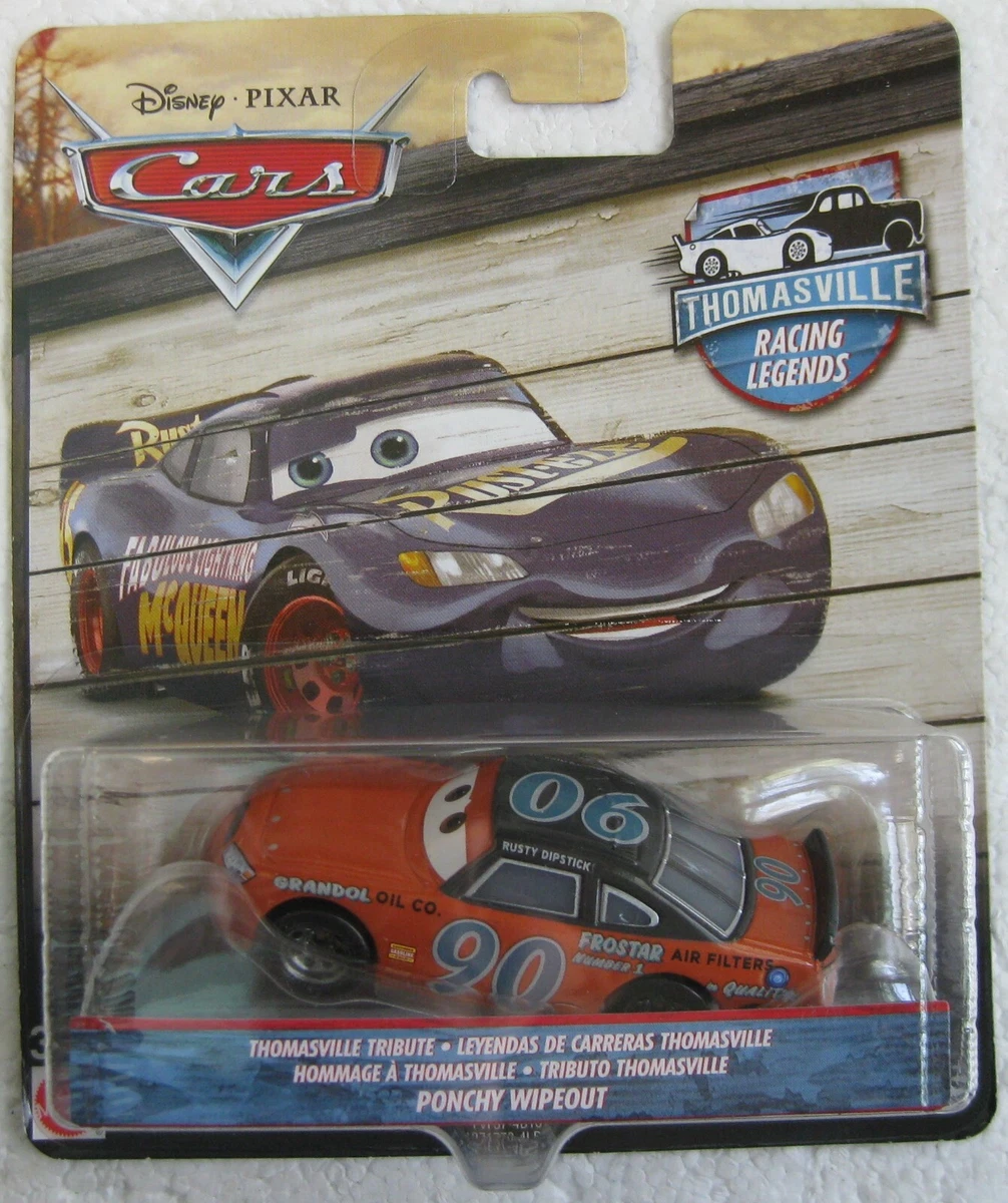 Disney PIXAR Cars Thomasville Racing Legends PONCHY WIPEOUT 90 Rusty Dipstick