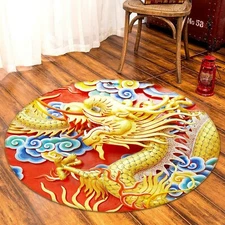 3D Chinese Golden Dragon NAO3984 Game Rug Mat Elegant Photo Carpet Mat Fay