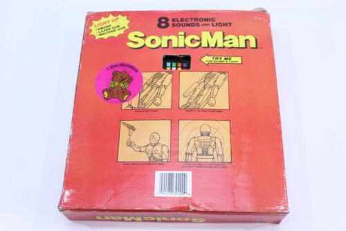 New Sonic Man 1990 NIB Toy Action Figure VTG Bootleg Soma 392 RoboCop Camouflage - Imagen 11 de 14