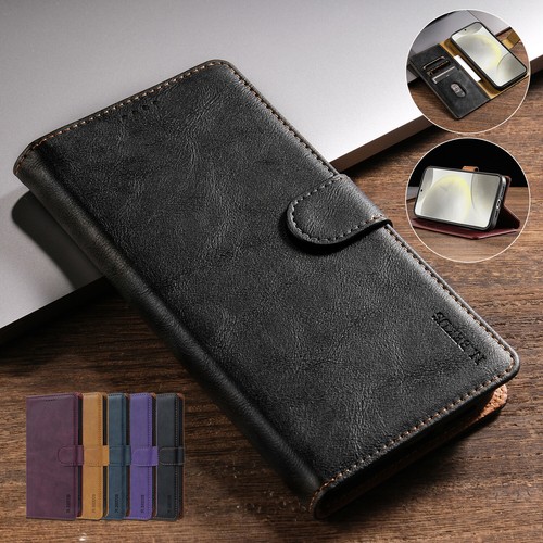 For Samsung Galaxy S24 Ultra S23 S22 S21 S20FE Magnetic Leather Wallet Flip Case - Picture 14 of 44