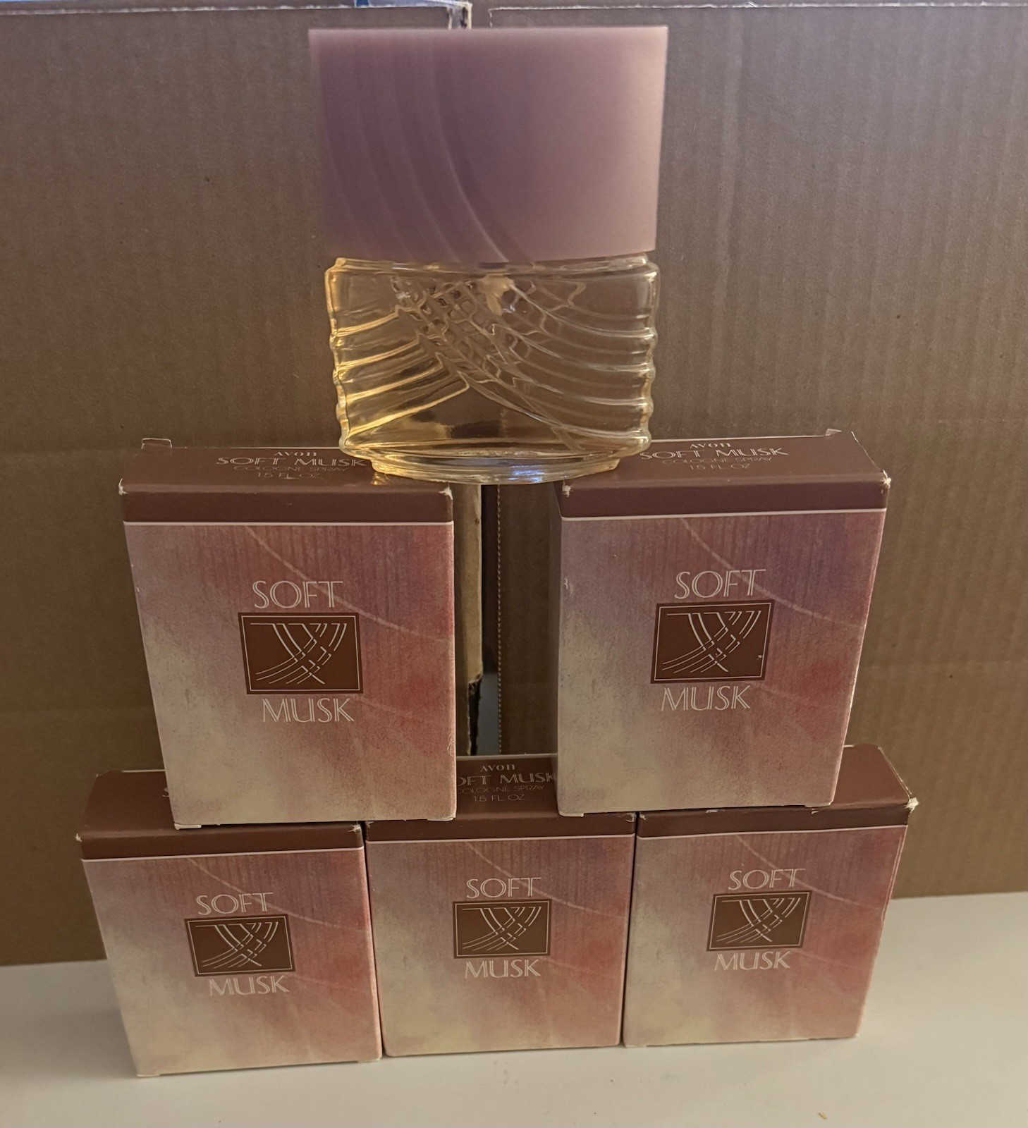 Vintage Avon SOFT MUSK Spray Cologne 1.5 fl.oz NEW with Box 5-pack